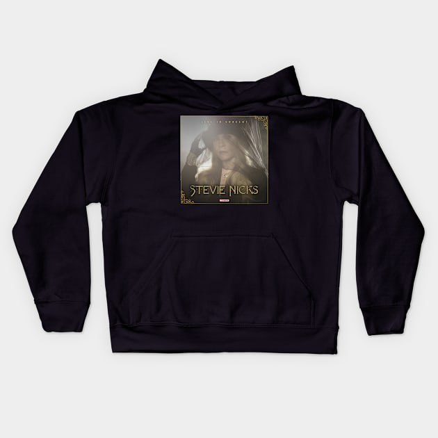 Stevie Nicks Soulful Solos Kids Hoodie by Skeleton. listening to music